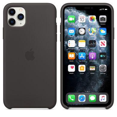 Чохол MIC Silicone Case (HQ) для iPhone 11 Pro Max - Black, ціна | Фото