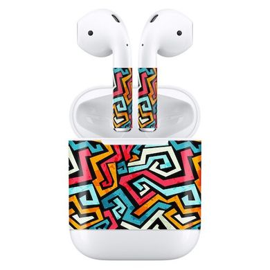 Наклейки для AirPods AHASTYLE Stickers for Apple AirPods - Zigzag (AHA-01130-ZGZ), ціна | Фото