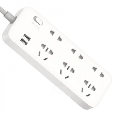 Подовжувач Xiaomi ZMI Power Strip (6 розеток 2 USB) White (CX05) CN Plug, ціна | Фото