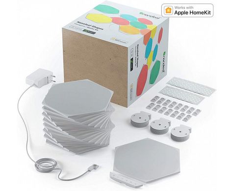 Розумна система освітлення Nanoleaf Shapes - Hexagon Starter Kit Apple Homekit - 15 шт., ціна | Фото
