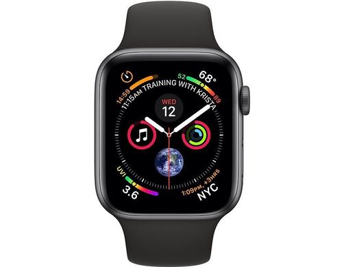 Apple Watch Series 4 (GPS+Cellular) 40mm Space Gray Aluminum w. Black Sport Band (MTUG2), ціна | Фото