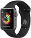 Apple Watch Series 3 (GPS) 38mm Space Gray Aluminum Case with Black Sport Band (MQKV2), цена | Фото 1