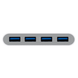 Хаб Macally Type-C на 4 USB-A 3.0 порта - White (UCHUB4), цена | Фото 3