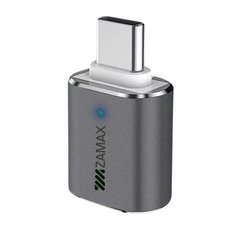 Перехідник ZAMAX mini OTG Type-C to USB 3.0 - Gray, ціна | Фото