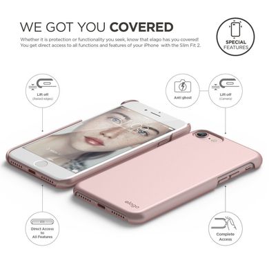 Elago Slim Fit 2 Case Rose Gold for iPhone 8/7/SE (2020) (ES7SM2-RGD-RT), ціна | Фото