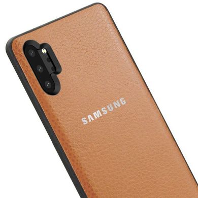 Кожаная накладка Classic series для Samsung Galaxy Note 10 Plus - Коричневый, цена | Фото