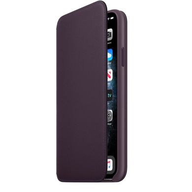 Чехол Apple Leather Folio Case for iPhone 11 Pro Max - Aubergine (MX092), цена | Фото