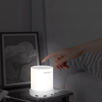 Настольная LED лампа Macally с поддержкой зарядки до 4-х устройств - White (LAMPCHARGE-EU), цена | Фото