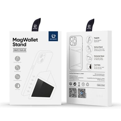 Подставка-кошелек с MagSafe Dux Ducis Magnetic PU Leather Wallet - Black, цена | Фото