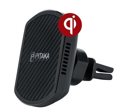 Бездротовий автомобільний зарядний пристрій Pitaka Magnetic Mount Qi Pro Car Vent Black (CM002Q), ціна | Фото