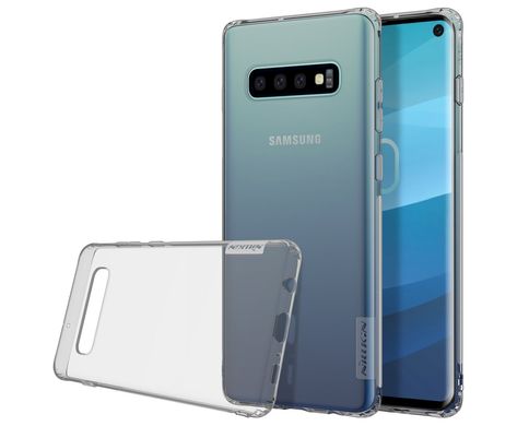 TPU чехол Nillkin Nature Series для Samsung Galaxy S10 - Серый (прозрачный), цена | Фото