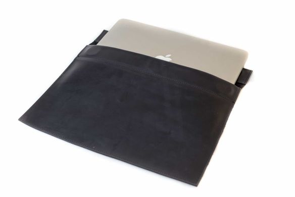 Шкіряний чохол Handmade Sleeve для MacBook 12/Air/Pro/Pro 2016 - Чорний (03007), ціна | Фото