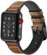Ремешок с чехлом STR Genuine Leather + Silicone Band for Apple Watch 42/44 mm - Retro Brown, цена | Фото 1