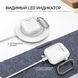 Чехол с карабином для Apple AirPods MIC Silicone Case with Carabiner for Apple AirPods - White, цена | Фото 6