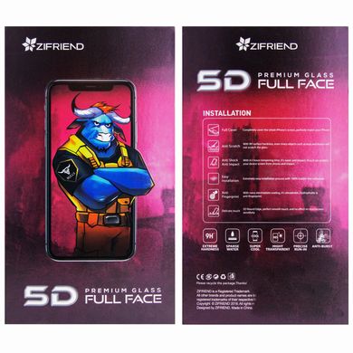 Защитное стекло Zifriend 5D (full glue) для Xiaomi Redmi Note 8 - Черное, цена | Фото