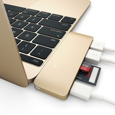 Адаптер Satechi Type-C USB 3.0 Passthrough Hub - Silver (ST-TCUPS), цена | Фото