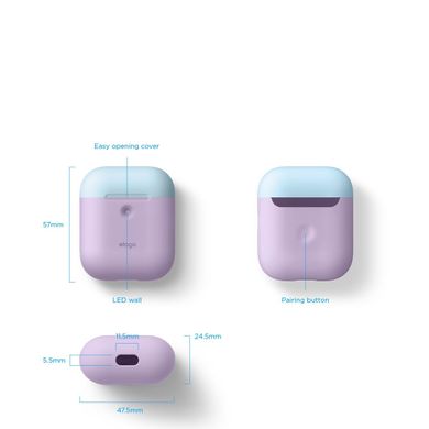 Чохол Elago A2 Duo Case Pastel Blue/Pink/White for Airpods with Wireless Charging Case (EAP2DO-PBL-PKWH), ціна | Фото