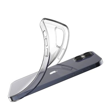 Силіконовий тонкий прозорий чохол STR Clear Silicone Case 0.5 mm для iPhone 12 Pro Max - Clear, ціна | Фото