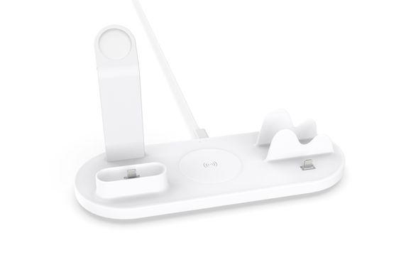 Док-станція STR 5в1 Charger Dock X20 (для iPhone/Watch/AirPods/Android) - White, ціна | Фото