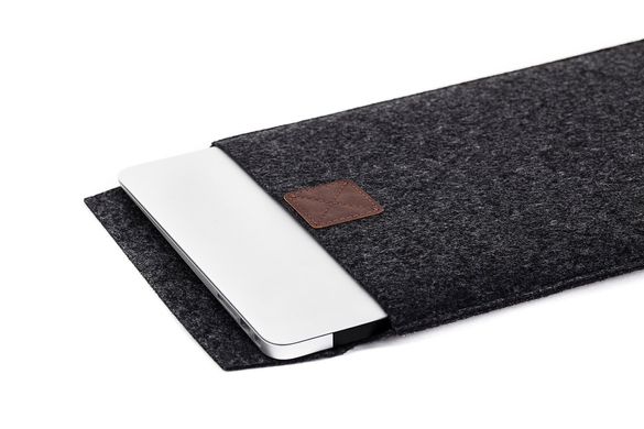 Войлочный чехол-конверт Gmakin для MacBook Pro Retina 15 (2012-2015) / Pro 15 (2016-2019) / Pro 16 (2019) / Pro 16 (2021) M1 - темно-серый (GM17-15), цена | Фото