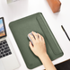 Кожаный чехол-папка WIWU Genuine Leather Laptop Sleeve for MacBook Pro 14 (2021 | 2023) M1 | M2 | M3 - Forest Green, цена | Фото 2