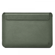 Кожаный чехол-папка WIWU Genuine Leather Laptop Sleeve for MacBook Pro 14 (2021 | 2023) M1 | M2 | M3 - Forest Green, цена | Фото 1
