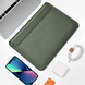 Шкіряний чохол-папка WIWU Genuine Leather Laptop Sleeve for MacBook Pro 14 (2021 | 2023) M1 | M2 | M3 - Forest Green, ціна | Фото 3