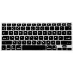 Накладка на клавиатуру для MacBook Air 13 (2012-2017) / Pro Retina 13/15 (2012-2015) - Черная US (русская гравировка), цена | Фото