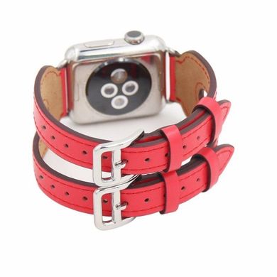 Ремінець для Apple Watch 38 mm Double Buckle Cuff - Red, ціна | Фото