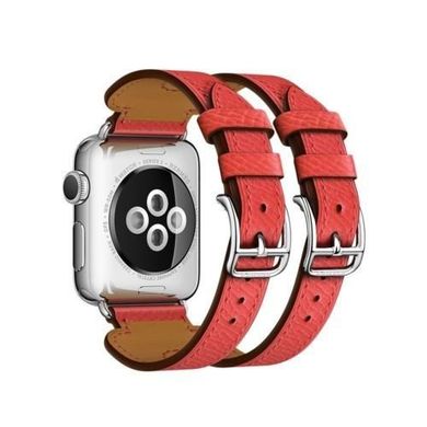Ремінець для Apple Watch 38 mm Double Buckle Cuff - Red, ціна | Фото