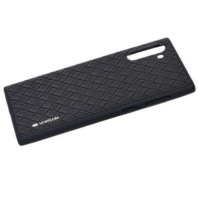 Кожаная накладка VORSON Braided leather series для Samsung Galaxy Note 10 - Черный, цена | Фото