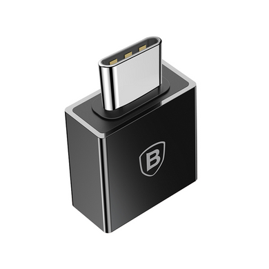 Адаптер Baseus Exquisite Type-C Male to USB Female Adapter Converter 2.4A Black, цена | Фото