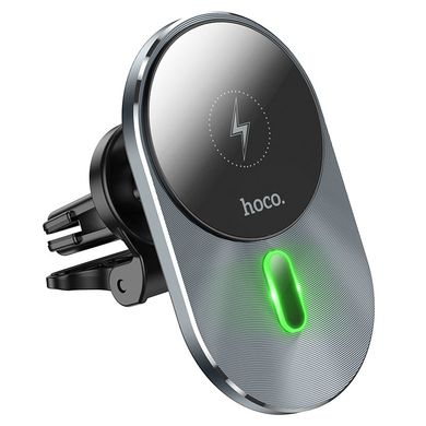 Автотримач з бездротовою зарядкою HOCO CA91 Magic Magnetic (тільки для iPhone 12 | 13 Series) - Gray, ціна | Фото