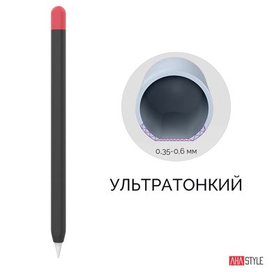 Чехол AHASTYLE Two Color Silicone Sleeve for Apple Pencil 2 - Pink/Light Blue (AHA-01652-PNL), цена | Фото