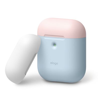 Elago A2 Duo Case Pastel Blue/Pink/White for Airpods with Wireless Charging Case (EAP2DO-PBL-PKWH), цена | Фото