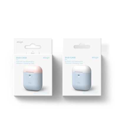 Чохол Elago A2 Duo Case Pastel Blue/Pink/White for Airpods with Wireless Charging Case (EAP2DO-PBL-PKWH), ціна | Фото