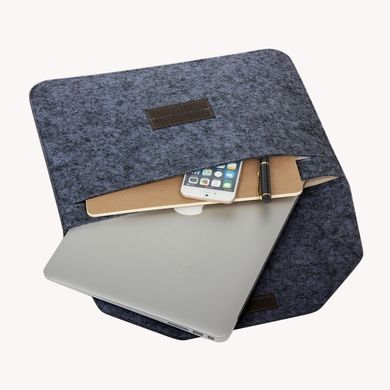 Повстяний чохол-конверт STR Войлок для MacBook Air 13 (2012-2017) / Pro Retina 13 (2012-2015) - Сірий, ціна | Фото