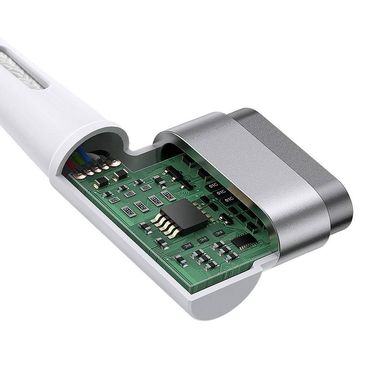 Кабель Baseus Magsafe Zinc Magnetic Type-C to L-shaped (аналог MacBook MagSafe 1) 60W (2m) - White (CATXC-W02), цена | Фото