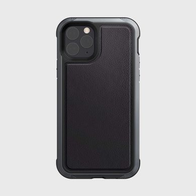 Противоударный чехол X-Doria Defense Lux Series (Metal+Leather+TPU) iPhone 11 Pro Max (black), цена | Фото