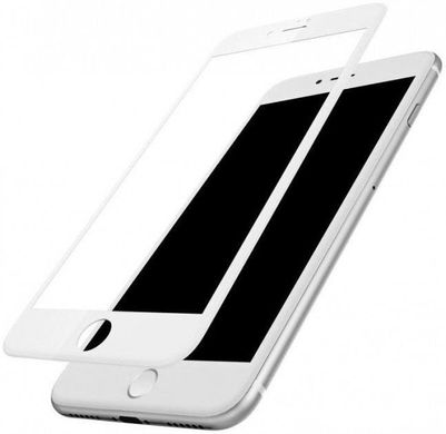 Захисне скло Baseus 0.2mm Silk-screen Tempered Glass White For iPhone 8, ціна | Фото