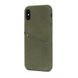 Чехол Decoded Leather Back Cover for iPhone X - Olive (D7IPOXBC3ON), цена | Фото 2
