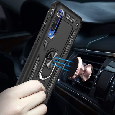 Протиударний чохол Serge Ring магнітний тримач для Xiaomi Mi 9 SE - Темно-Синій, ціна | Фото