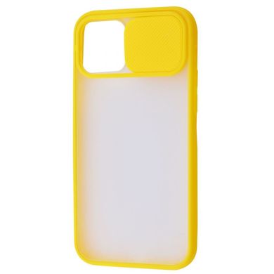 Чехол с защитой камеры MIC Clear Slide Camera для iPhone 12 mini - Yellow, цена | Фото