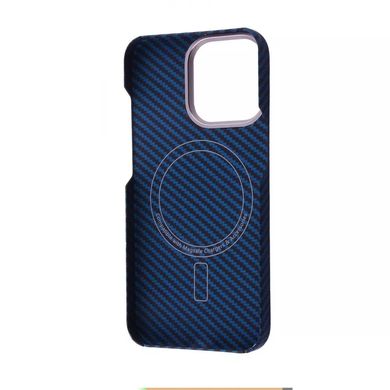 Чехол WAVE Premium Carbon Slim with MagSafe iPhone 13 Pro Max - Blue, цена | Фото