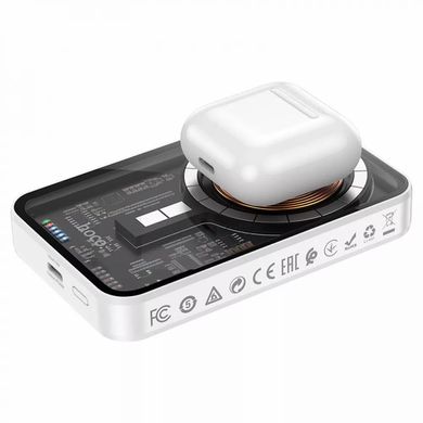 Портативний зарядний пристрій с MagSafe HOCO Q10 MagSafe PD20W (5000 mAh) - White, ціна | Фото