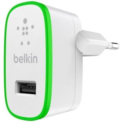 Сетевое зарядное устройство Belkin Home Charger (12W) USB 2.4A, Lightning 1.2m, white, цена | Фото