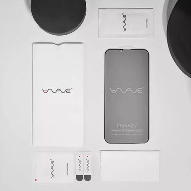 Защитное стекло Анти-шпион WAVE Privacy iPhone 13 Pro Max/14 Plus - Black, цена | Фото