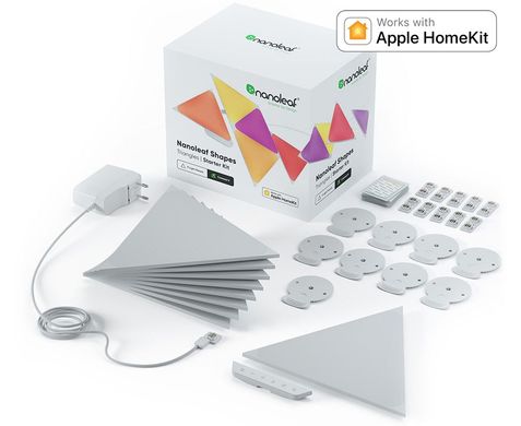 Розумна система освітлення Nanoleaf Shapes Triangles Starter Kit Apple Homekit - 9 шт., ціна | Фото