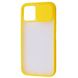 Чехол с защитой камеры MIC Clear Slide Camera для iPhone 12 mini - Yellow, цена | Фото 2