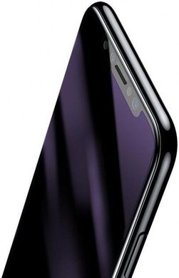Захисне скло Baseus 0.3mm Silk-screen 3D Arc Tempered Glass Black for iPhone X, ціна | Фото